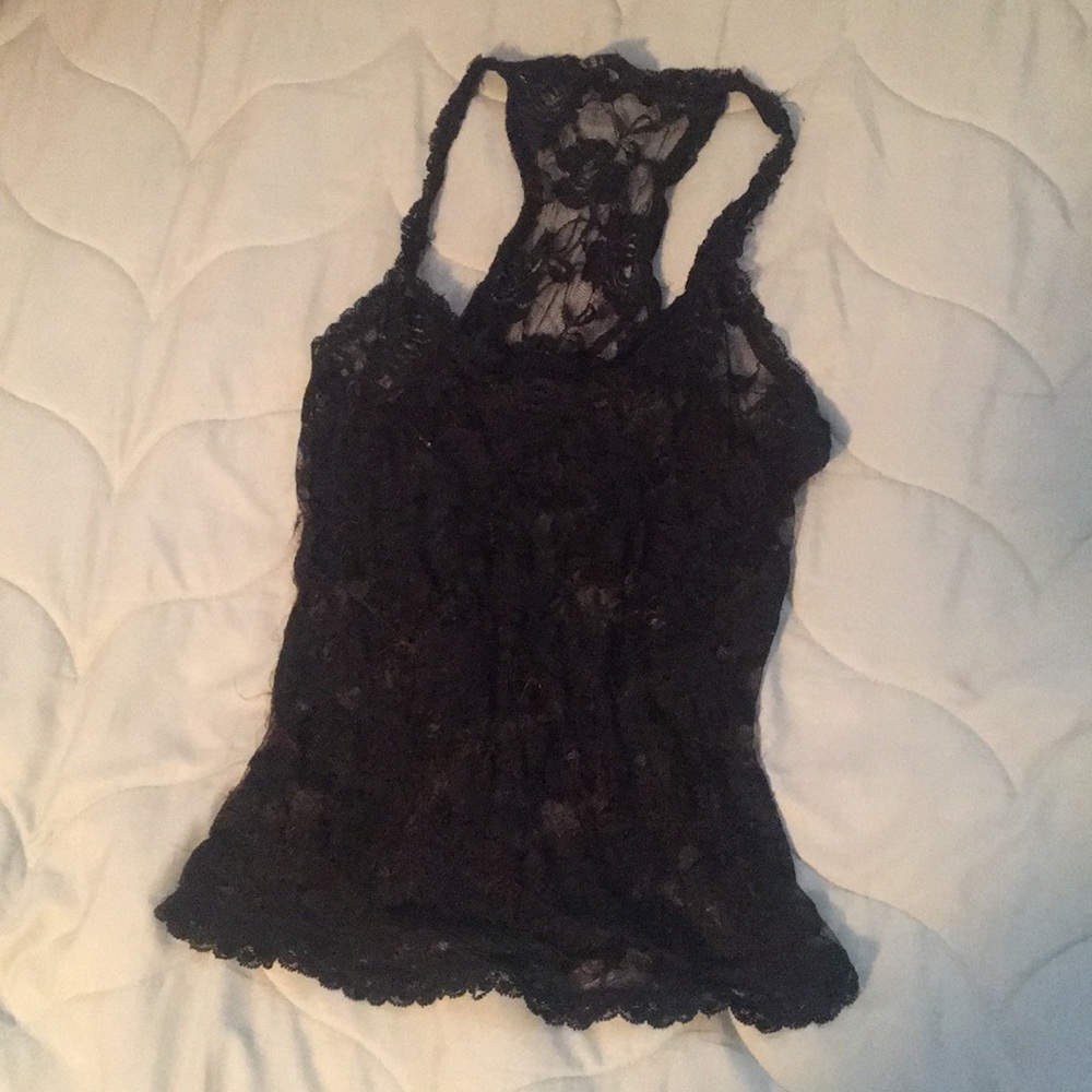 Black lace tank top